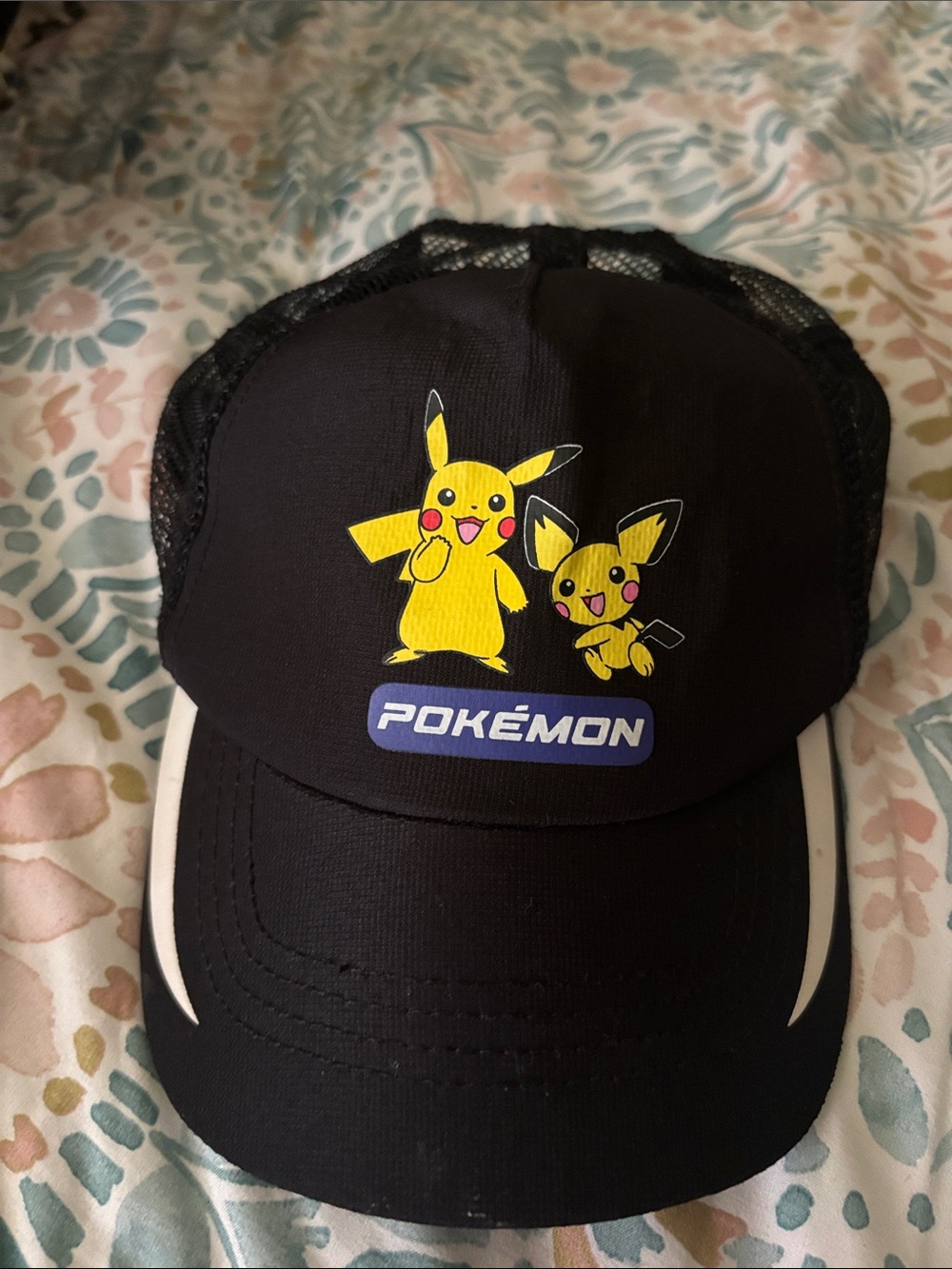 H&M Black Mesh Trucker Cap with Adjustable Snapback Pokémon